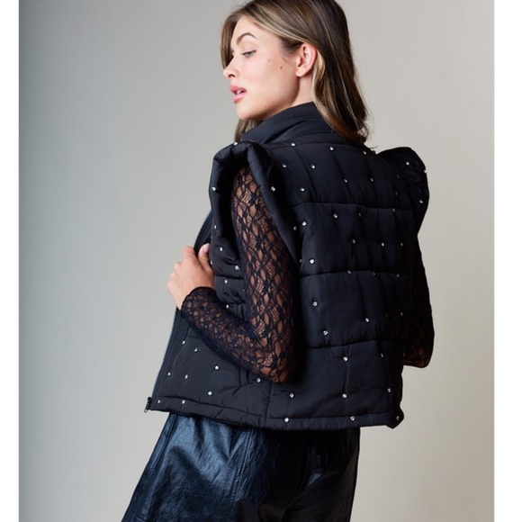 “The Salena" Black LACE Elegant Sheer Mock Neck Top - Picture 2 of 3